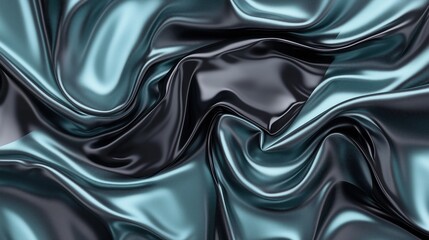 Elegant flowing fabric texture showcasing rich metallic tones and intricate folds in a smooth surface design