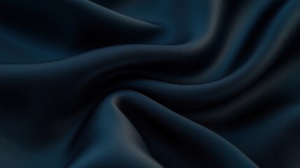 Obraz premium Smooth dark fabric drapes elegantly, showcasing luxurious texture and depth in its folds