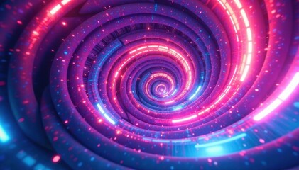 A swirling vortex of pastel hues and neon colors in a repetitive design , colorful patterns, retro swirls