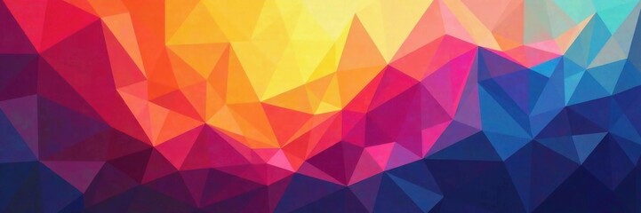 Obraz premium Abstract geometric shapes with colors blending in harmony , style, colors