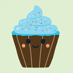a design vector food from cup cake 