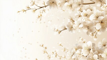 Watercolor flowers pattern japanese cherry blossom background wallpaper