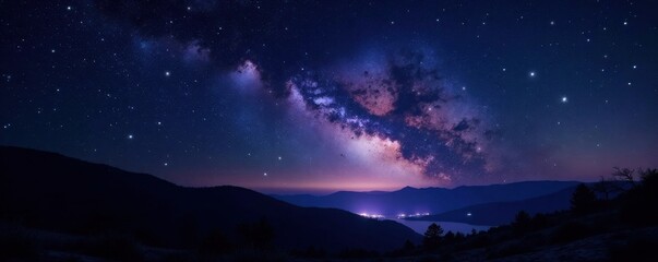 Aesthetic view of starry night with vibrant sparks in blackness, evoking feelings of mystery and wonder, celestial, galaxy, astronomy