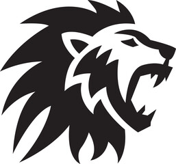 Lion head silhouette