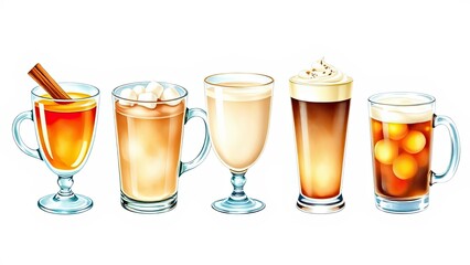 Cozy Winter Drinks Hot Chocolate Latte Iced Coffee Apple Cider