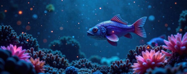 bioluminescent marine life in ocean, aquatic, bioluminescence, creatures