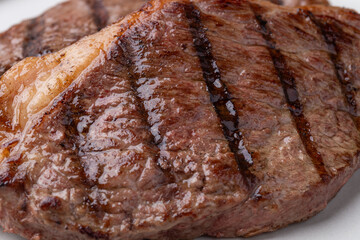 Closeup of grilled picanha beefs