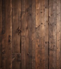 Naklejka premium Weathered wooden planks with brown grunge texture, forest, earthy