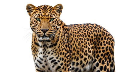 Obraz premium leopard on white background