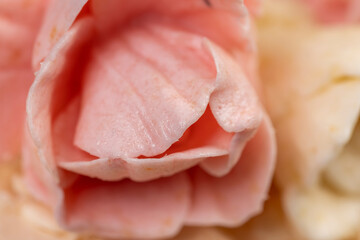 Edible sweet flowers made from natural marshmallows