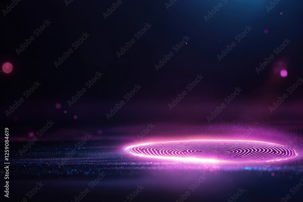 Aufkleber dynamic glowing circles create an energetic atmosphere in a dark space