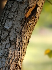 Close Up of Detailed Tree Bark Showing Texture and Natural Patterns : Generative AI
