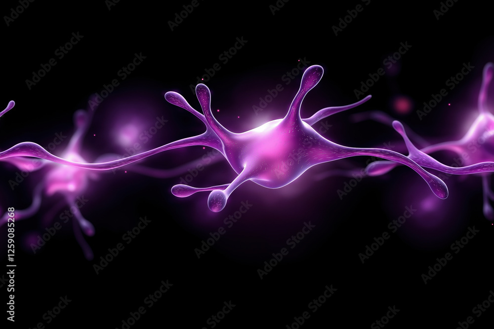 Aufkleber neurons transmitting signals in a digital representation of the nervous system