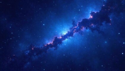 Celestial cosmos with stars, galaxies, and nebulae in a deep blue background , dark sky, galaxy, stellar landscape