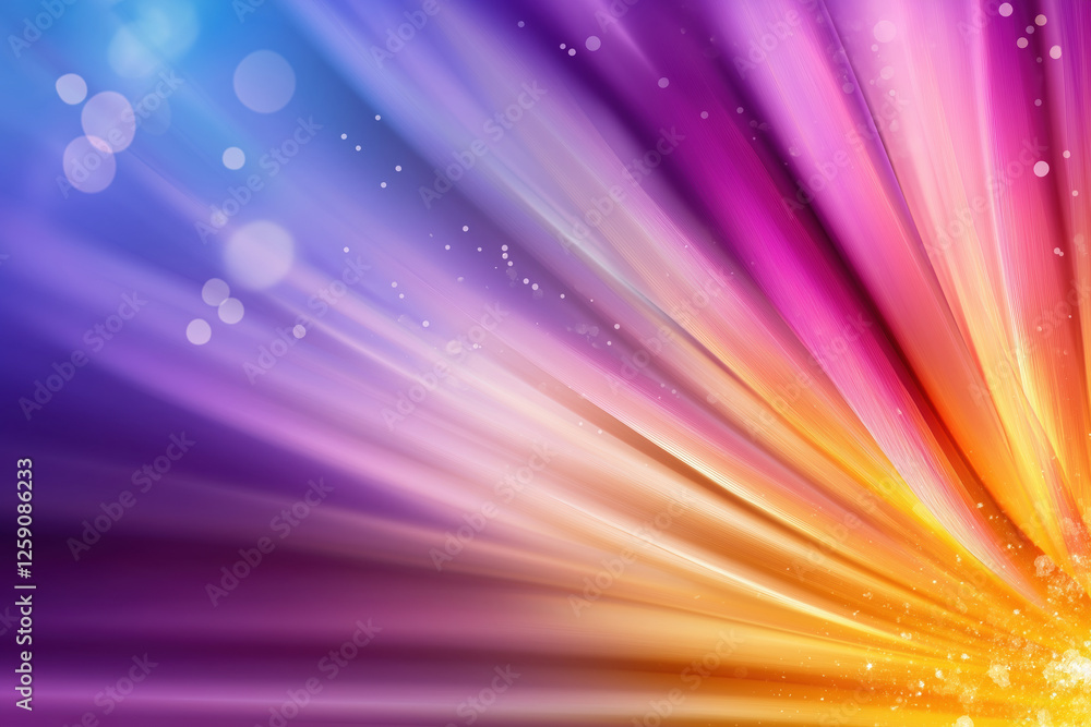Poster bright and colorful abstract rays of light creating a vibrant background design