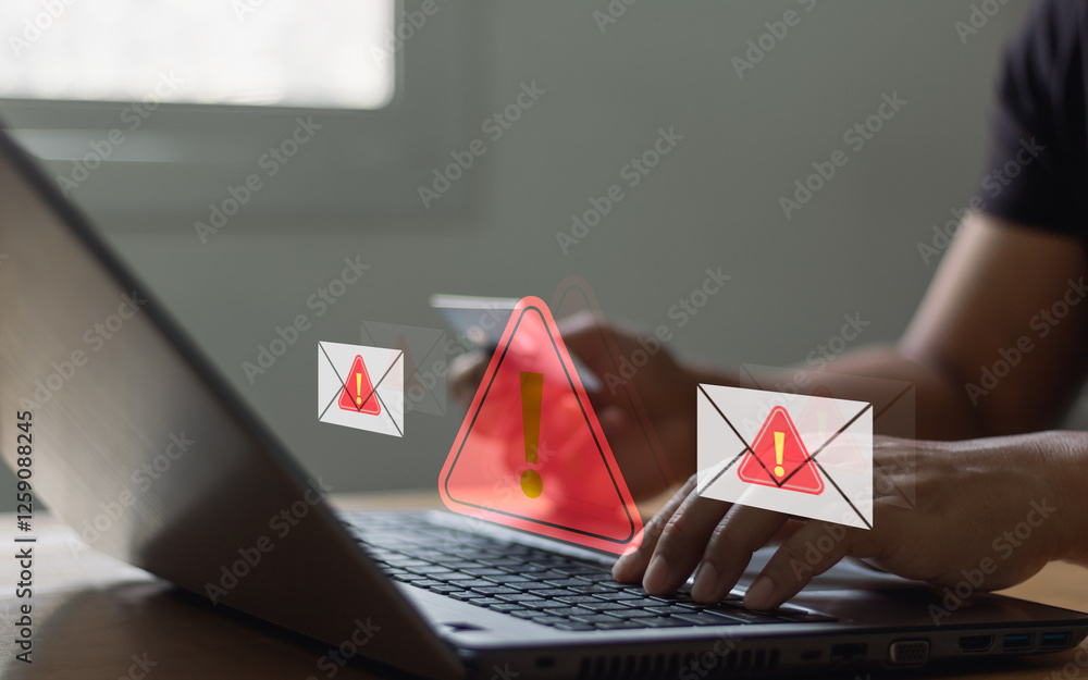 Aufkleber scam credit fraud card alert internet money security online crime cyber data theft hacker phishing p