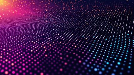 Obraz premium Abstract colorful particle wave background. (1)