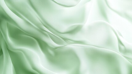 Obraz premium Soft, flowing pale green silk fabric texture.