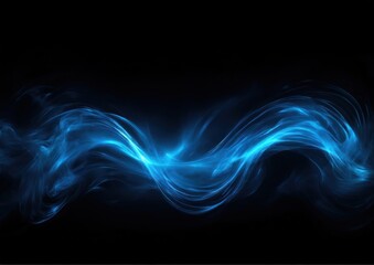 Obraz premium Blue corporate design smoke. Digital abstract background with sleek technology motion. 
