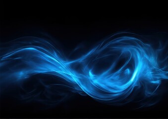 Obraz premium Blue corporate design smoke. Digital abstract background with sleek technology motion. 