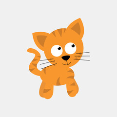 Vector illustration of cute cat