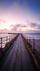 Fototapeta premium West Pier, Blyth Northumberland, sunrise