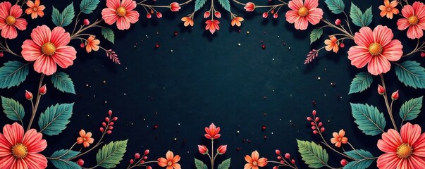 Dark charcoal floral motifs in a geometric pattern add a touch of modernity , modernity, dark decor, luxury