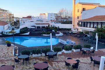 Fototapeta premium Luxury swimming pool in the luxury hotel in Andalusia, Spain