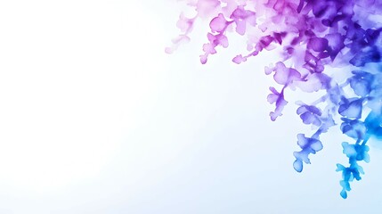 Abstract Watercolor Background with Purple and Blue Hues