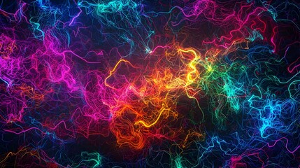 Obraz premium Abstract Colorful Particle Explosion Design