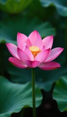 Obraz premium Delicate water lily flower with petals unfolding like a lotus, water lotus, serene