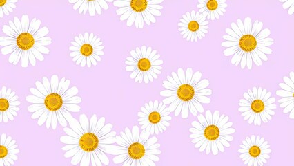 Pretty Daisy Flower Pattern Floral Background Spring Blooms White Daisies