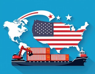 USA Trade War Tariff Impact on Global Shipping Economy, Generative AI