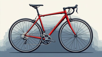Fototapeta premium Sleek road bike with drop handlebars isolated on a transparent background ideal for cycling or fitness related branding