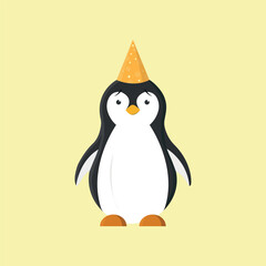 Vector illustration of cute penguin