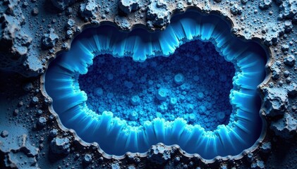 Geode texture blue abstract lava stone background, earthy colors, blue volcanic rock, natural stone