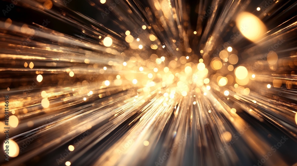 Poster Dazzling Burst of Light and Bokeh Effect Creating a Sparkling Background Ideal for Festive Occasions : Generative AI