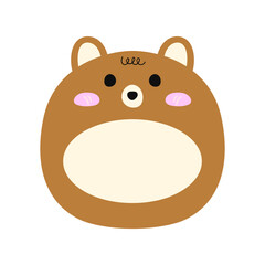 Bear Cute Character Name Tag