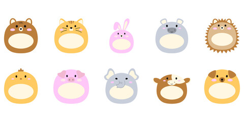 Cute Character Name Tag Set