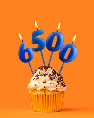 Candle number 6500 - Number of followers or likes.
