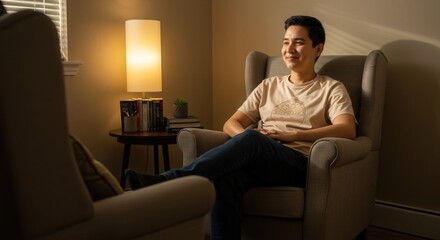 Obraz premium A positive depiction of mental health counseling, focusing on progress and patient smiles. 