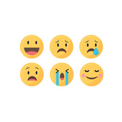 Emoji set with many characters