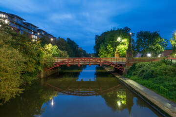 Obraz premium River Soar canal in Leicester, England