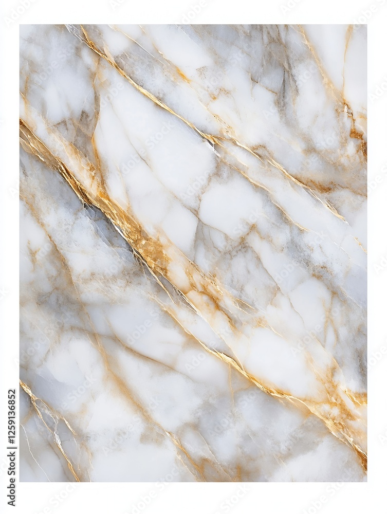 Poster elegant white marble background with golden veins and texture for design use : generative ai