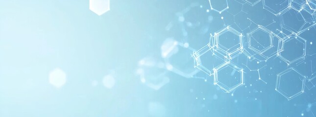 Abstract light blue hexagons