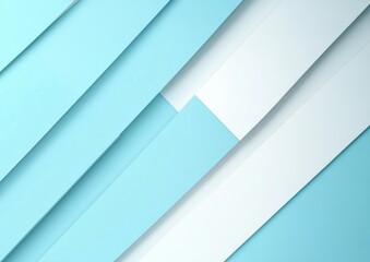 Obraz premium Abstract light blue and white layered geometric background