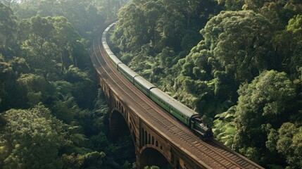 Fototapeta premium Scenic train journey tour package booklet showcasing famous railway routes.