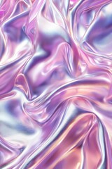 Obraz premium Iridescent Fabric Draped in Soft Waves and Folds