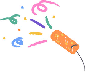 Confetti Crayon Hand Drawn