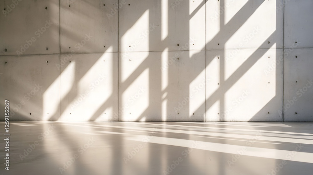 Leinwandbilder natural light and shadows creating artistic texture on concrete wall : generative ai